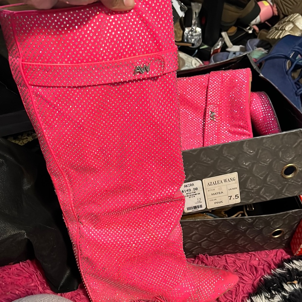 Pink Sparkly boots